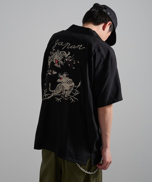 HOUSTON（ヒューストン） シャツ 半袖 「HOUSTON」SOUVENIR SHIRT 刺繍