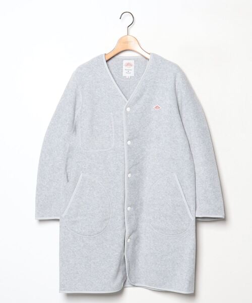 DANTON レディース用 グレー ノーカラーコート Danton（ダントン） ノーカラーコート 34 グレー レディース