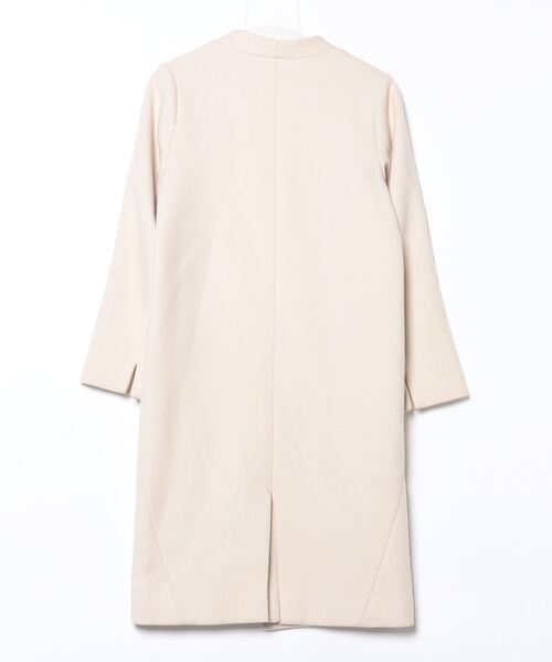 「PEGGY LANA」 ノーカラーコート 1 ホワイト レディース_画像2