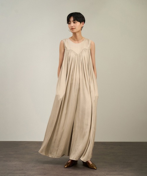 SALON カッセンギャザーサロペット　定価29700円　未使用 SALON adam et rope'（サロン アダム エ ロペ） オールインワン カッ