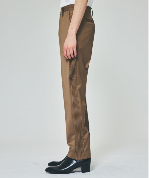 UNITED TOKYO サイドプリーツスラックス DRY TORO ストレッチ スラックス(1 KHAKI): : メンズ｜UNITED