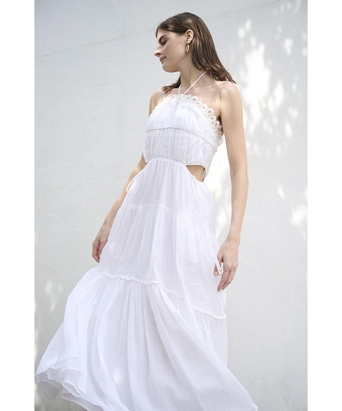 Estella.K ワンピース Elizabeth Long Dress リネンカットアウト