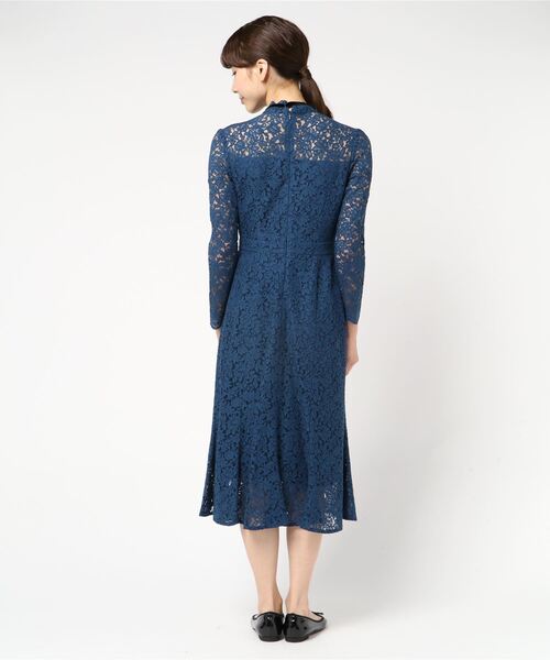 CELFORD ブルー　花柄　ワンピース　M サイズ36 CELFORD 「CELFORD」 長袖ワンピース 36 ブルー レディース