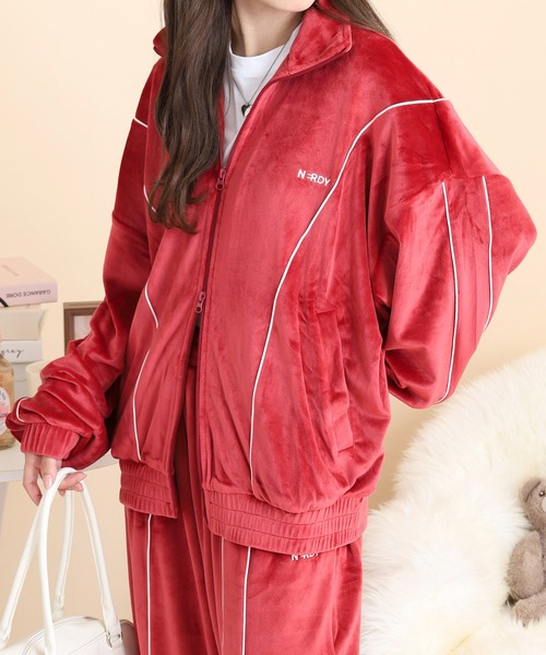 NERDY ジャージ ベロアパイピングトラックトップ メンズ レディース