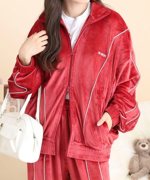 NERDY ジャージ ベロアパイピングトラックトップ メンズ レディース