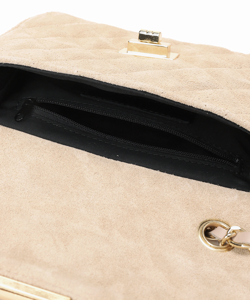 AULENTTI ベージュ キルティングショルダーバッグSpick&Span Spick＆Span ショルダーバッグ バッグ AULENTTI/オウレンティ