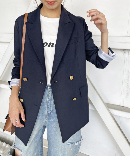 Spick&Span ネイビー テーラードジャケット34 Spick＆Span 「Spick & Span」 テーラードジャケット 34