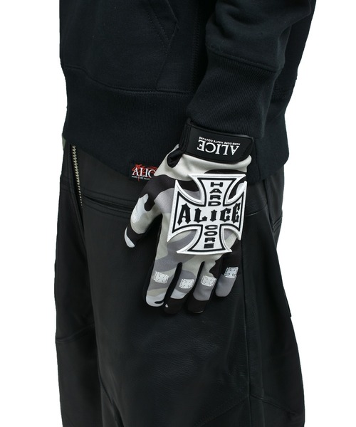 ALICE HOLLYWOOD 手袋 MOTO COUTURE CAMO GLOVES メンズ レディース