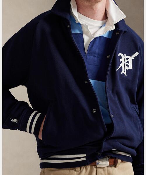 Polo Ralph Lauren スタジャン 楽天市場】ポロ ラルフローレン メンズ レザー切替 スタジアム