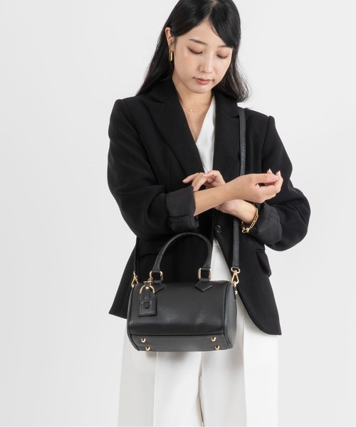 AULENTTI オウレンティ ミニボストンバッグ ショルダーバッグ 2way ショルダーバッグ バッグ 「AULENTTI/オウレンティ」2WAY レザー ミニ