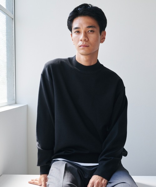 セーター ニット 「UR TECH 200日ニット」 モックネック メンズ モック