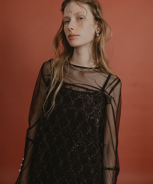 et.UNiVER オケージョンドレス　ブラック et.UNiVER ドレス Frill sleeve dress : ZOZOTOWN Yahoo!店 - 通販