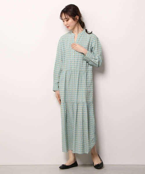 SHIPS any 「SHIPS any」 長袖ワンピース ONE SIZE ライトブルー