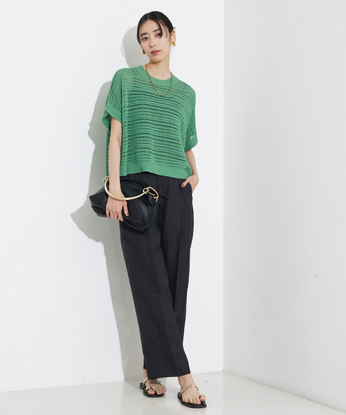 「qualite」 パンツ 36 グレイッシュベージュ レディース_画像4