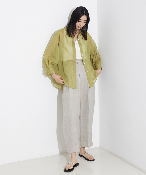 「qualite」 パンツ 36 グレイッシュベージュ レディース_画像5