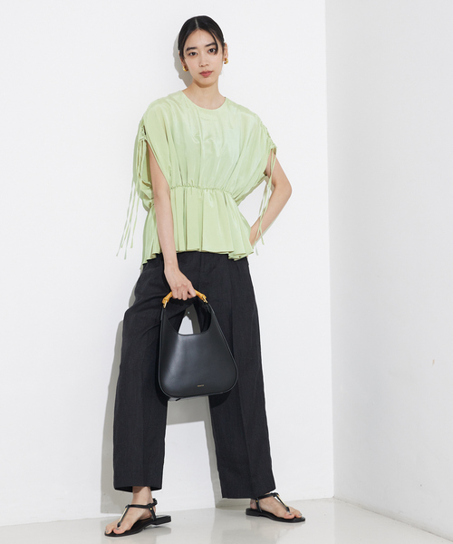 「qualite」 パンツ 36 グレイッシュベージュ レディース_画像6