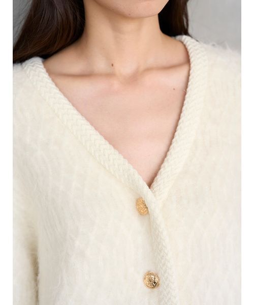 SNIDEL 薄い黄色 ノーカラージャケット SNIDEL（スナイデル） ジャケット ノーカラージャケット ファーライク