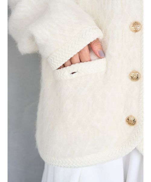 SNIDEL（スナイデル） ジャケット ノーカラージャケット ファーライク