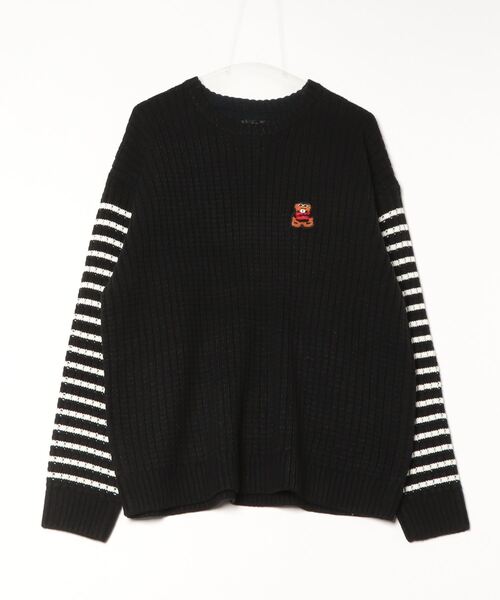 スタッドマフィン　赤黒 ストライプ セーター STUD MUFFIN（スタッドマフィン） tシャツ STUD MUFFIN/スタッド