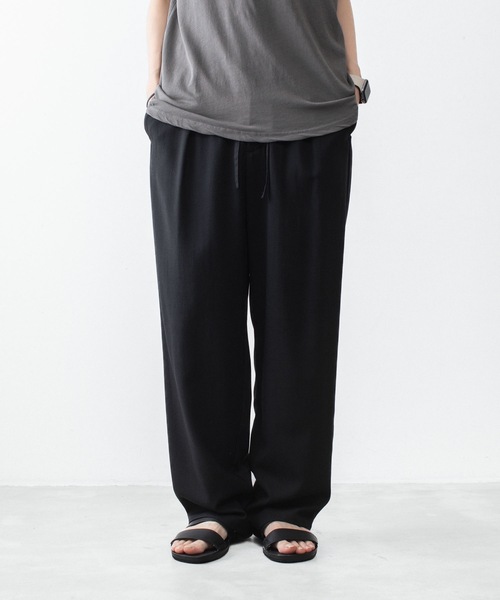 ワイドパンツ スラックス 2/90 ウールツイストツイル イージートラウザーズ/ 2/90 WO TWIST TWILL EASY TROUSERSの画像