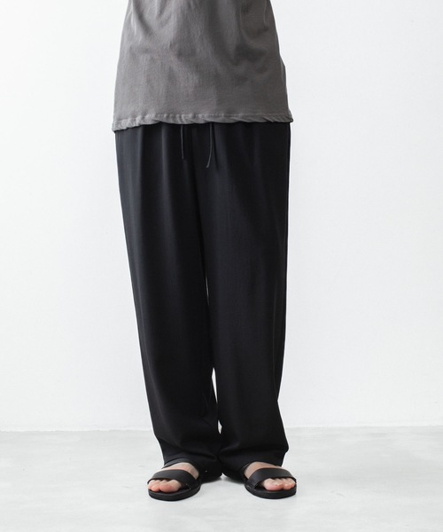 ワイドパンツ スラックス 2/90 ウールツイストツイル イージートラウザーズ/ 2/90 WO TWIST TWILL EASY TROUSERSの画像