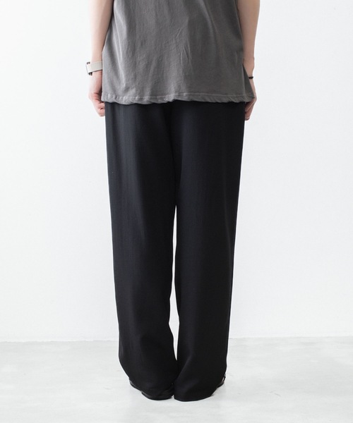 ワイドパンツ スラックス 2/90 ウールツイストツイル イージートラウザーズ/ 2/90 WO TWIST TWILL EASY TROUSERSの画像