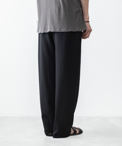 ワイドパンツ スラックス 2/90 ウールツイストツイル イージートラウザーズ/ 2/90 WO TWIST TWILL EASY TROUSERSの画像