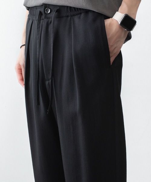 ワイドパンツ スラックス 2/90 ウールツイストツイル イージートラウザーズ/ 2/90 WO TWIST TWILL EASY TROUSERSの画像