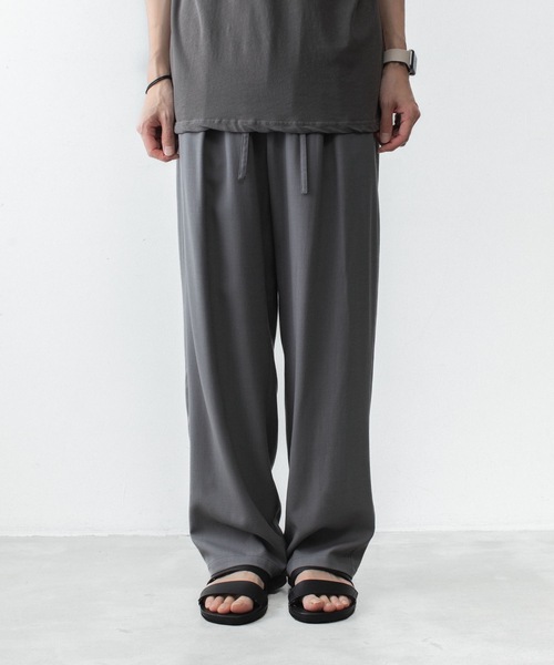 ワイドパンツ スラックス 2/90 ウールツイストツイル イージートラウザーズ/ 2/90 WO TWIST TWILL EASY TROUSERSの画像