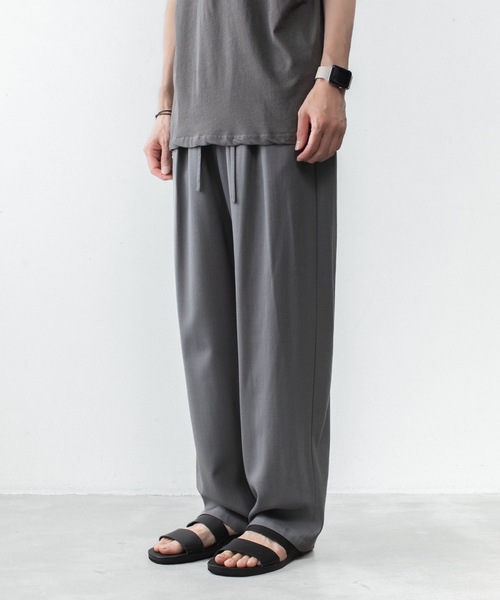 ワイドパンツ スラックス 2/90 ウールツイストツイル イージートラウザーズ/ 2/90 WO TWIST TWILL EASY TROUSERSの画像