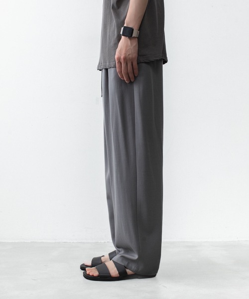 ワイドパンツ スラックス 2/90 ウールツイストツイル イージートラウザーズ/ 2/90 WO TWIST TWILL EASY TROUSERSの画像