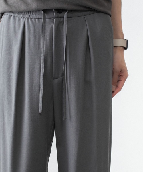 ワイドパンツ スラックス 2/90 ウールツイストツイル イージートラウザーズ/ 2/90 WO TWIST TWILL EASY TROUSERSの画像