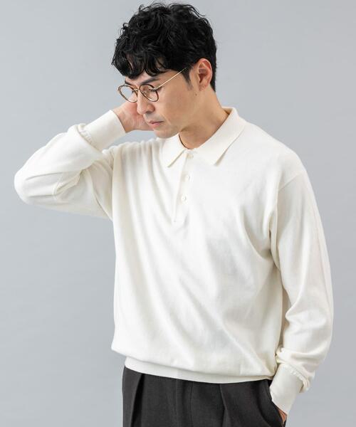 【crepuscule】コットンカシミヤニットポロシャツ　サイズ1 crepuscule (クレプスキュール) -丁度良いニットポロとはこの事