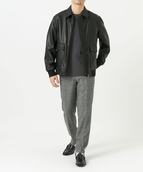 【BLACK】『XLサイズあり』ウールツイードテーパードパンツ URBAN RESEARCH ROSSO MEN スラックス 「XLサイズあり」ウールツイード