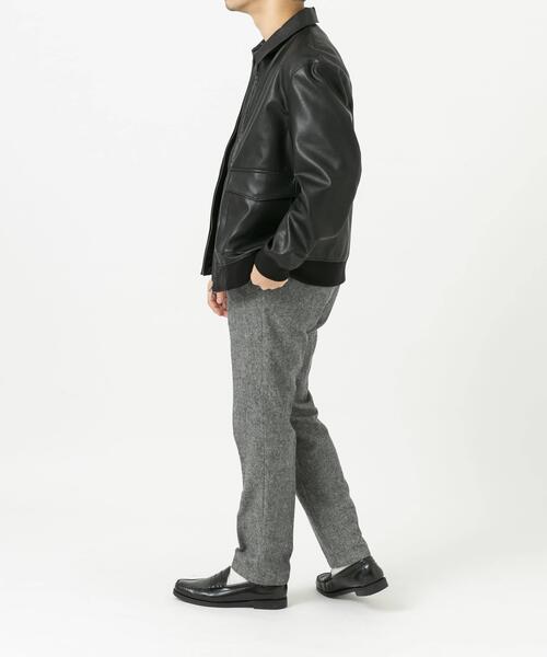 【BLACK】『XLサイズあり』ウールツイードテーパードパンツ URBAN RESEARCH ROSSO MEN スラックス 「XLサイズあり」ウールツイード