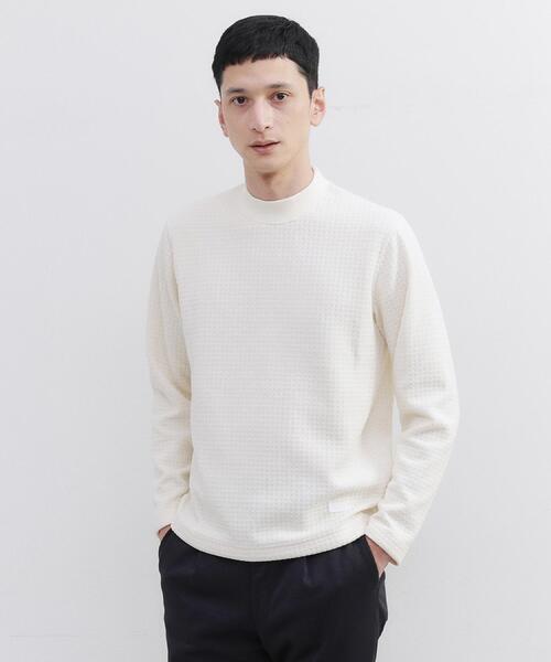 新品　MACHATT モックネックオーバーTシャツ　ホワイト TAKEO KIKUCHI（タケオキクチ） tシャツ モールクオーターモックネック