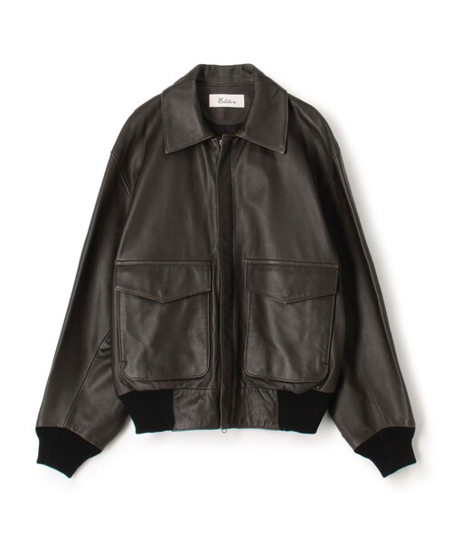 Edition（エディション） ダッフルコート コート クラッシュレザー A-2