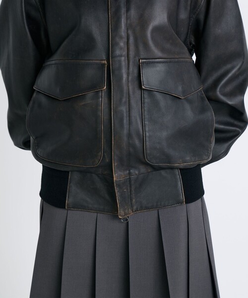 Edition（エディション） ダッフルコート コート クラッシュレザー A-2