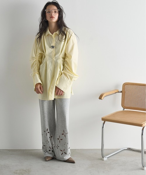 「THE YOn」 長袖シャツ FREE サックスブルー レディース_画像2