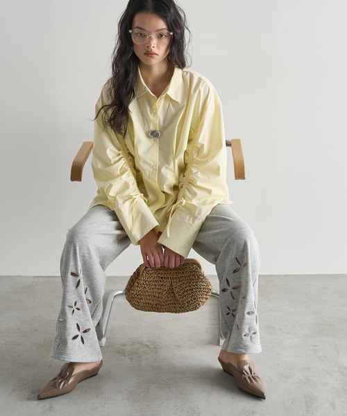 「THE YOn」 長袖シャツ FREE サックスブルー レディース_画像6