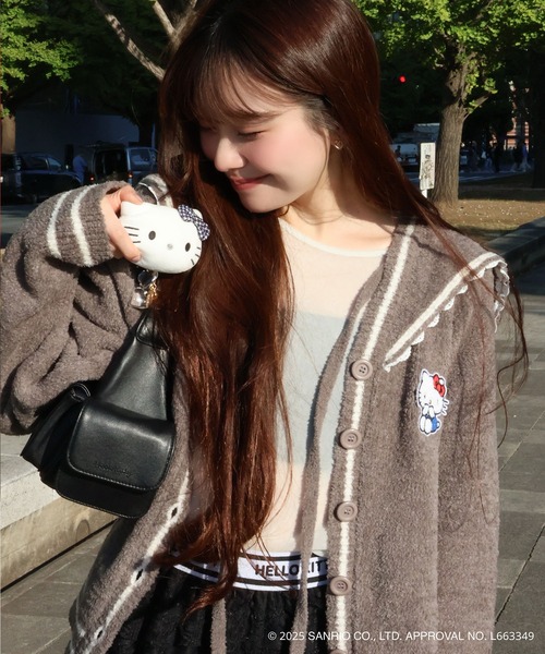 sanrio（サンリオ） キーホルダー 「HELLO KITTY」モノトーンハロー