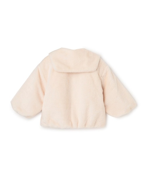 KP コート アウター フェイクファー×リボンキルト リバーシブル