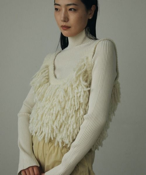 「anuke」 ノースリーブニット FREE アイボリー レディース_画像2
