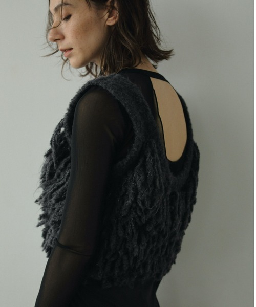 「anuke」 ノースリーブニット FREE アイボリー レディース_画像7