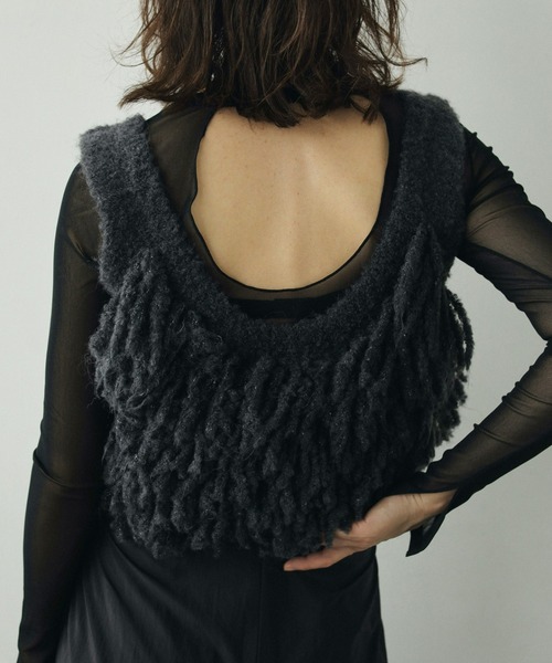 「anuke」 ノースリーブニット FREE アイボリー レディース_画像8