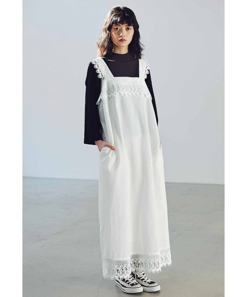 「MEDE19F」 キャミソールワンピース M オフホワイト レディース_画像2