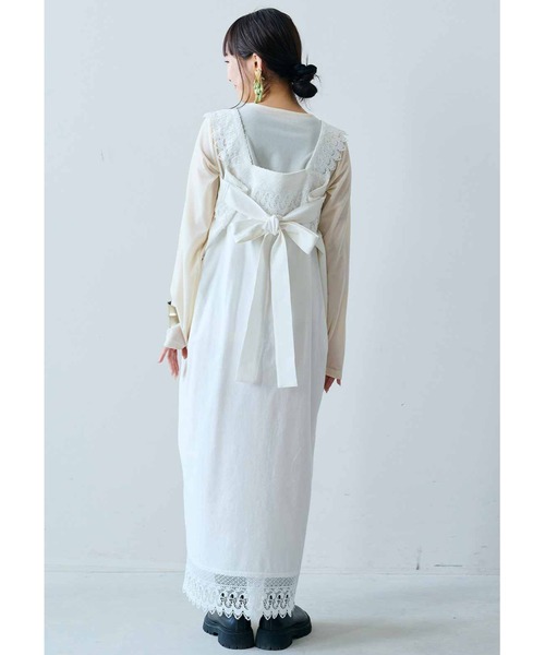 「MEDE19F」 キャミソールワンピース M オフホワイト レディース_画像6