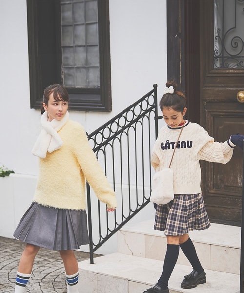 アンサンブル  ブークレーニット×チュニックトップス キッズ 子供服 女の子 | pom ponette junior | 18