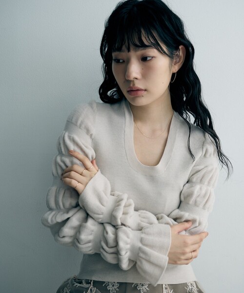 ネックレス K10スキニーネックレス ロングタネル レディースの画像