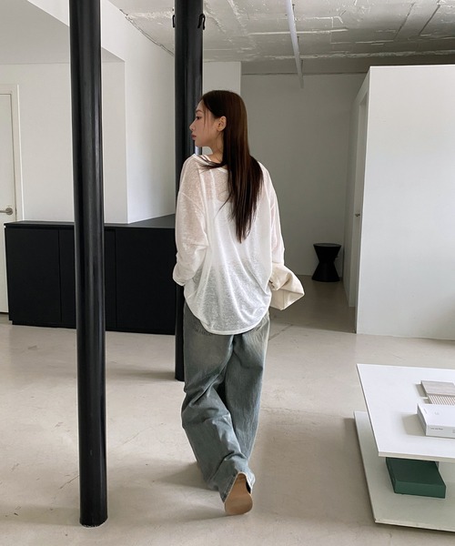 「by muni:r」 デニムパンツ SMALL ブルー レディース_画像5